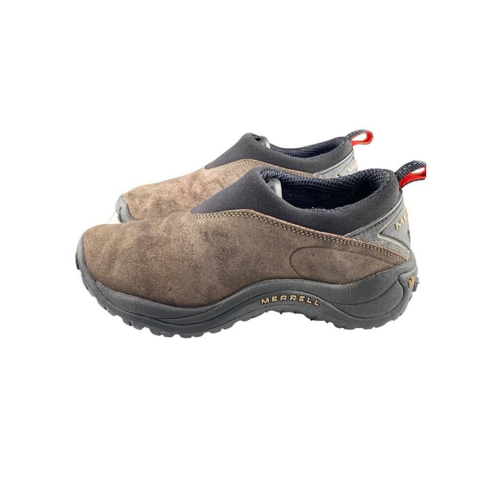 Merrell Moc Brown/Black Womens  Suede Leather Slip On Hiking‎ Shoes Size 8.5 - Picture 3 of 7